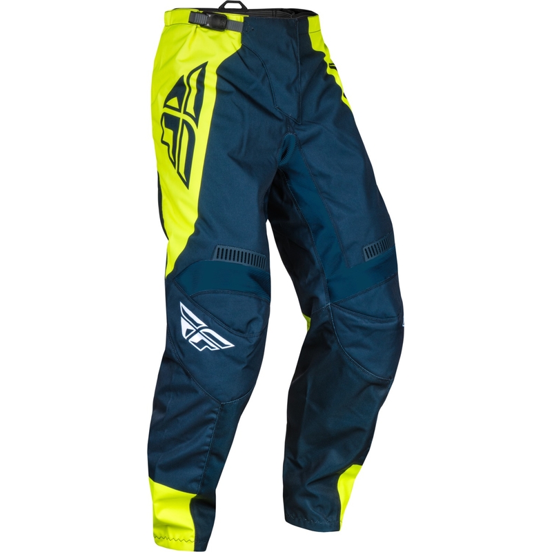 Pantaloni de motocros FLY Racing F-16 2024 albastru-fluo-galben-albastru