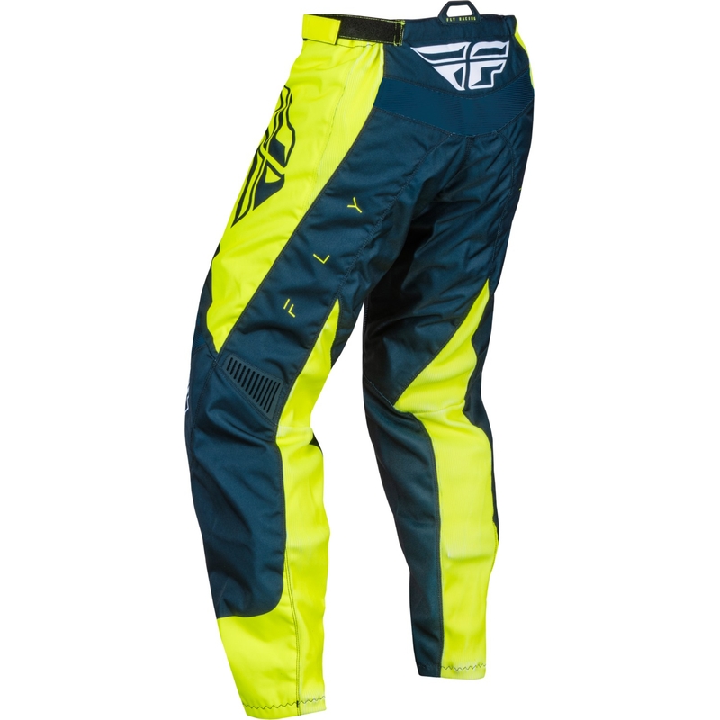 Pantaloni de motocros FLY Racing F-16 2024 albastru-fluo-galben-albastru