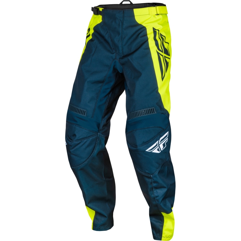 Pantaloni de motocros FLY Racing F-16 2024 albastru-fluo-galben-albastru