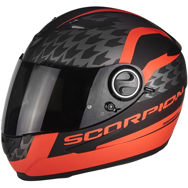 Cască integrală Scorpion EXO-490 Genesi negru mat-fluo roșu lichidare