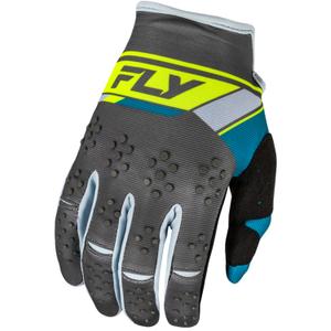 Mănuși de motocros FLY Racing Kinetix Prix 2024 gri-galben-fluo