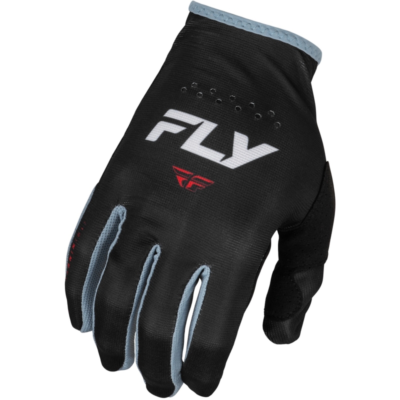 Mănuși de motocros FLY Racing Lite 2024 negru-alb-roșu