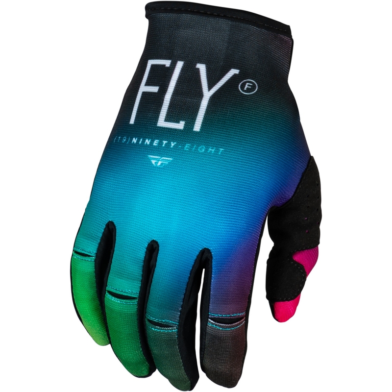 Mănuși de motocros pentru copii FLY Racing Kinetic Prodigy 2024 roz-albastru-galben-fluo
