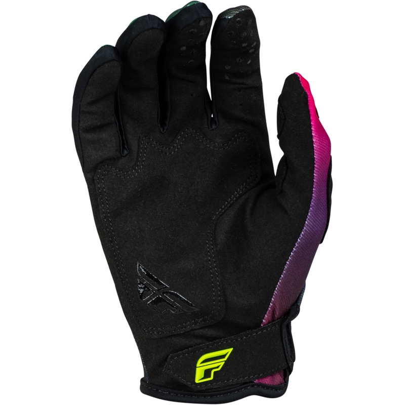 Mănuși de motocros pentru copii FLY Racing Kinetic Prodigy 2024 roz-albastru-galben-fluo