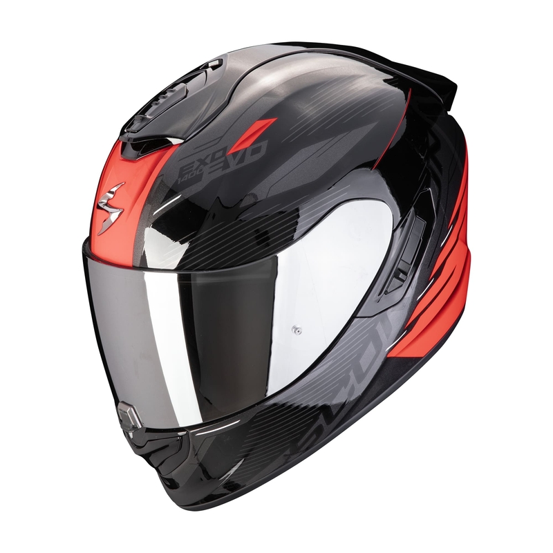 Casca moto integrala Scorpion EXO-1400 EVO II AIR LUMA negru-rosu