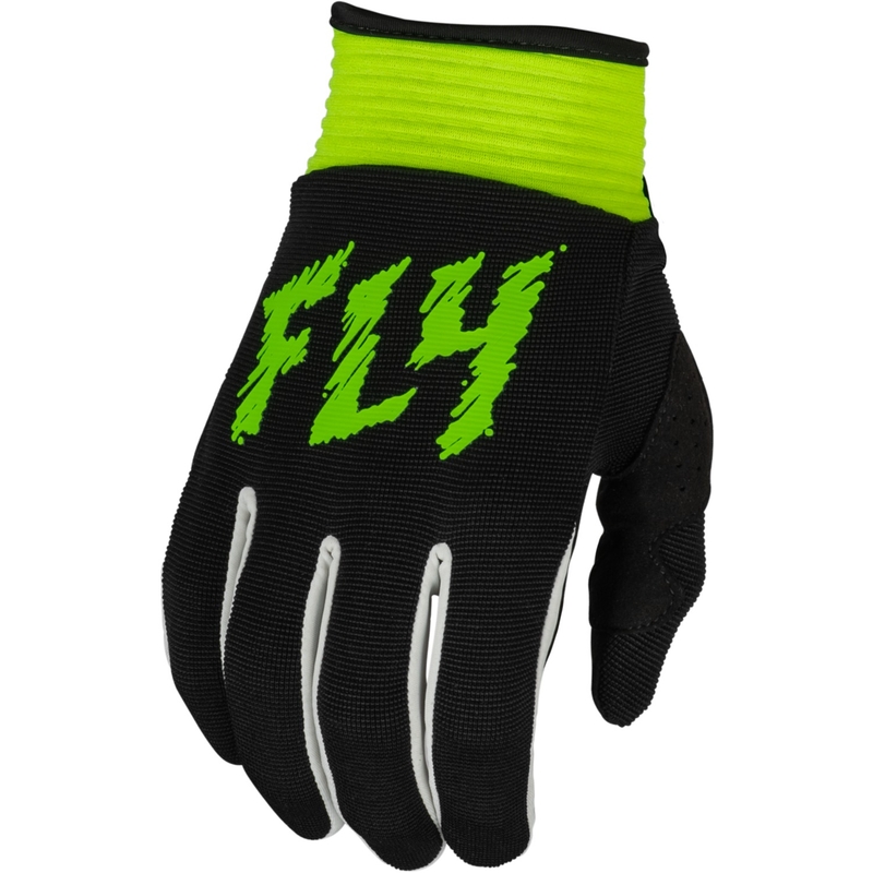 Mănuși de motocros pentru copii FLY Racing F-16 2024 negru-fluo verde