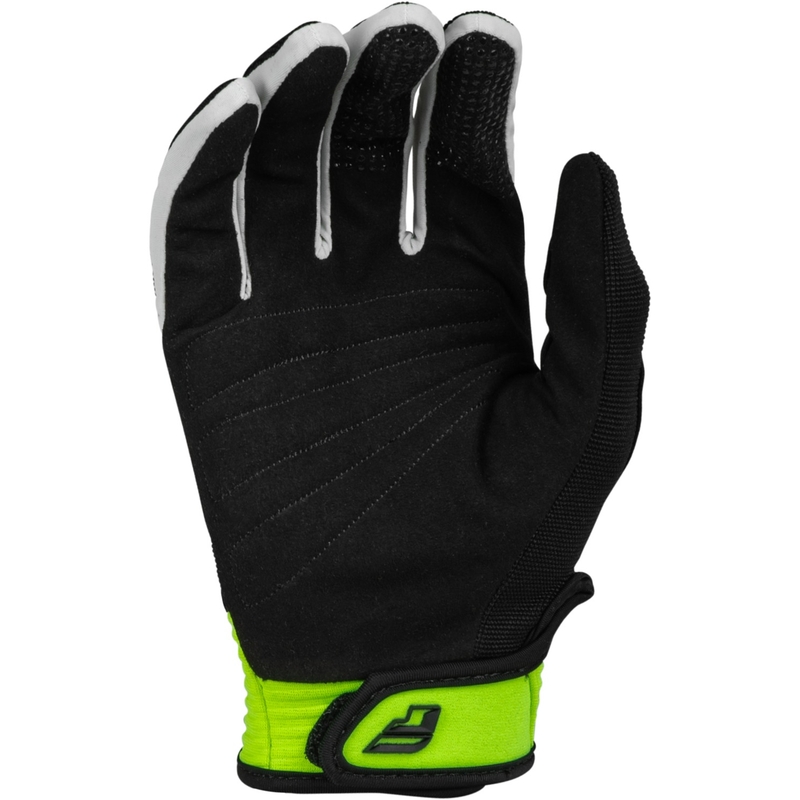Mănuși de motocros pentru copii FLY Racing F-16 2024 negru-fluo verde