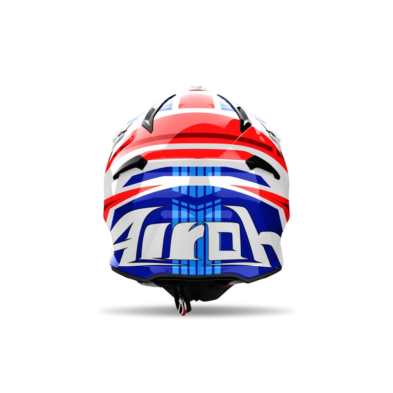 Cască motocross Airoh Aviator Ace 2 Stream albastru-roșu lucios