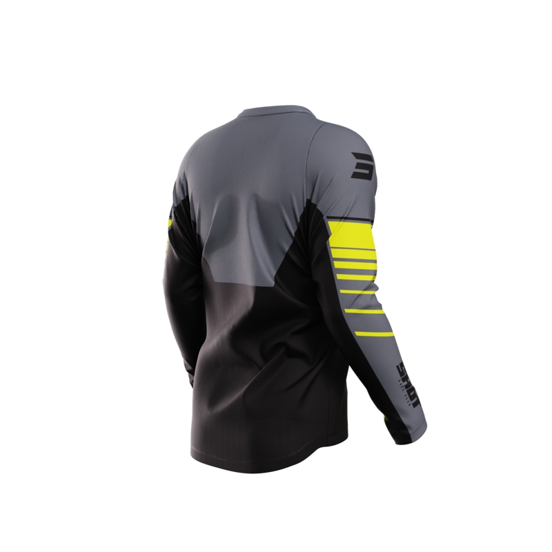 Tricou motocross Shot Devo Peak galben fluo lichidare