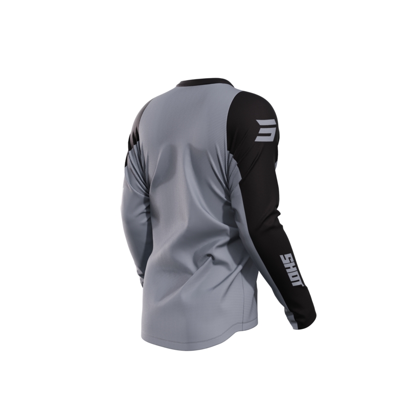 Tricou de motocros Shot Devo Star gri lichidare