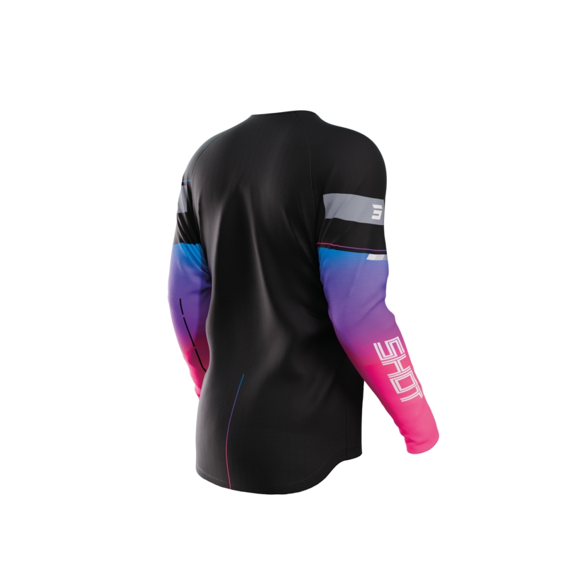 Tricou motocross pentru copii Shot Indy negru lichidare