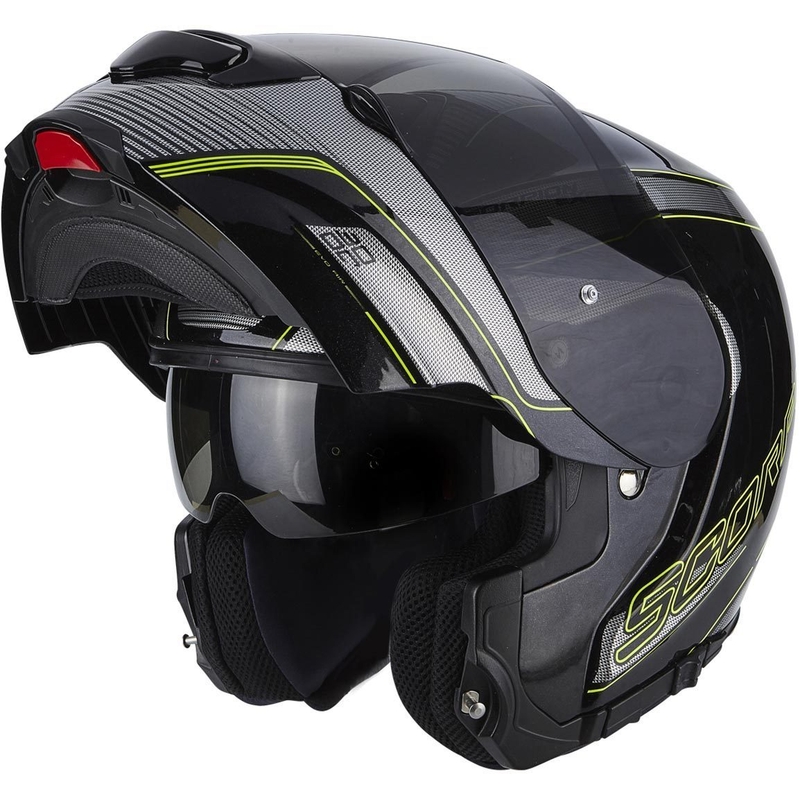 Cască moto flip-up Scorpion EXO-3000 Stroll negru-fluo galben lichidare