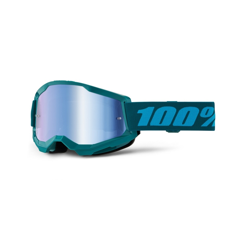 Ochelari de motocros 100% STRATA 2 New Stone blue (plexi albastru)