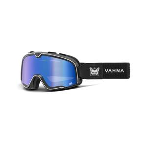 Ochelari de motocros 100% BARSTOW Vahna negru (plexi albastru)