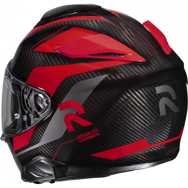 Cască integrală de motocicletă HJC RPHA 71 Carbon Hamil MC1 negru-roșu