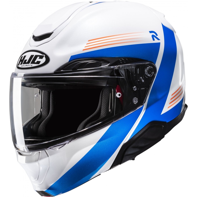 Casca Moto HJC RPHA 91 Abbes MC27 Flip Up Alb Albastru Reducere lichidare