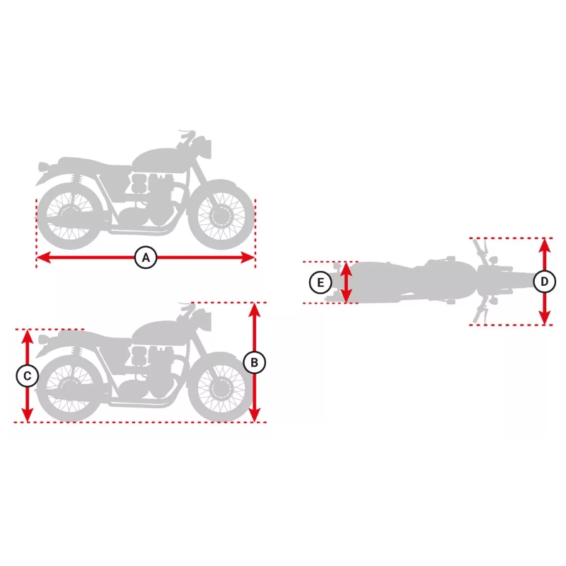 Prelata Oxford Aquatex pentru motociclete 2016 - negru/argintiu