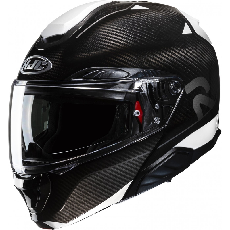 Cască de motocicletă rabatabilă HJC RPHA 91 CARBON Noela MC5 negru-alb