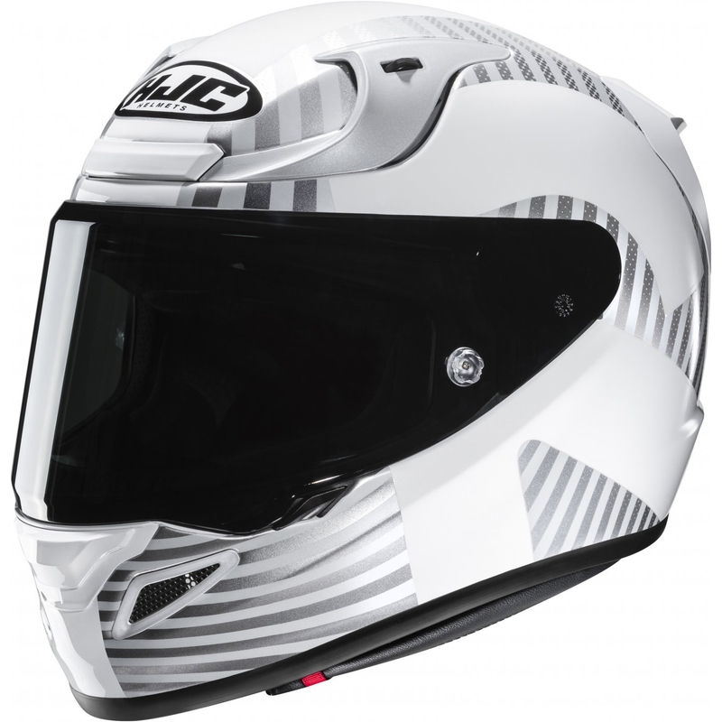 Cască integrală de motocicletă HJC RPHA 12 Ottin MC10 alb-gri