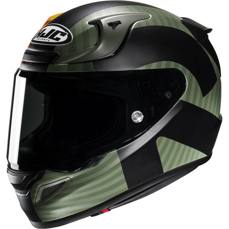Cască integrală de motocicletă HJC RPHA 12 Ottin MC47SF negru-portocaliu-verde
