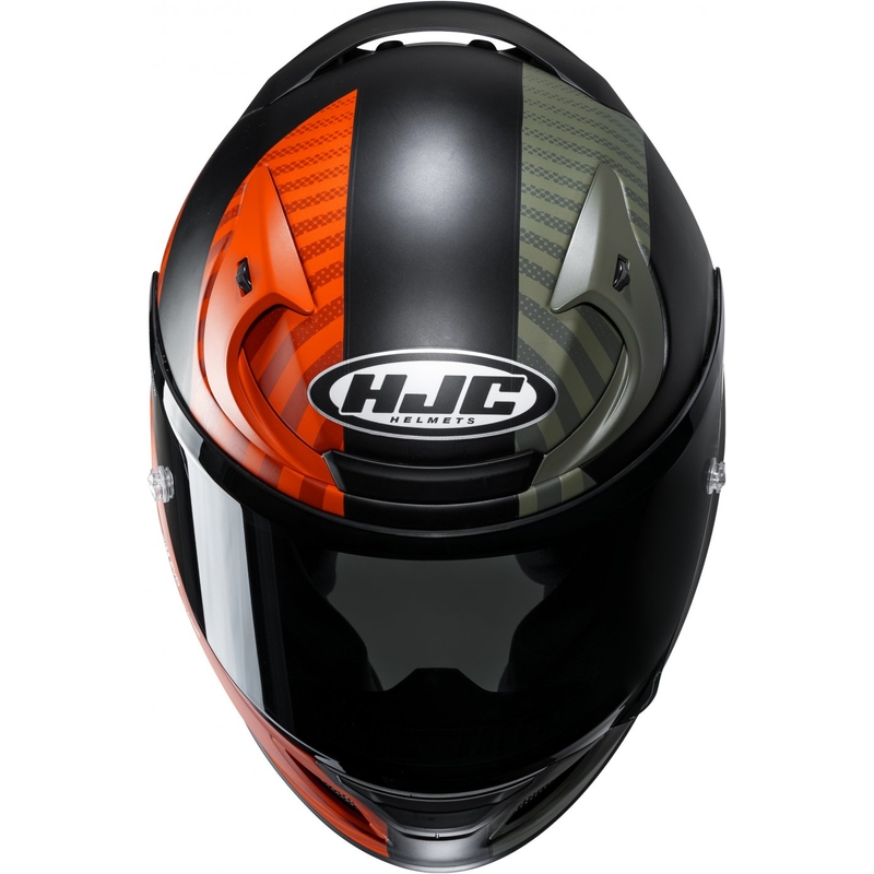 Cască integrală de motocicletă HJC RPHA 12 Ottin MC47SF negru-portocaliu-verde