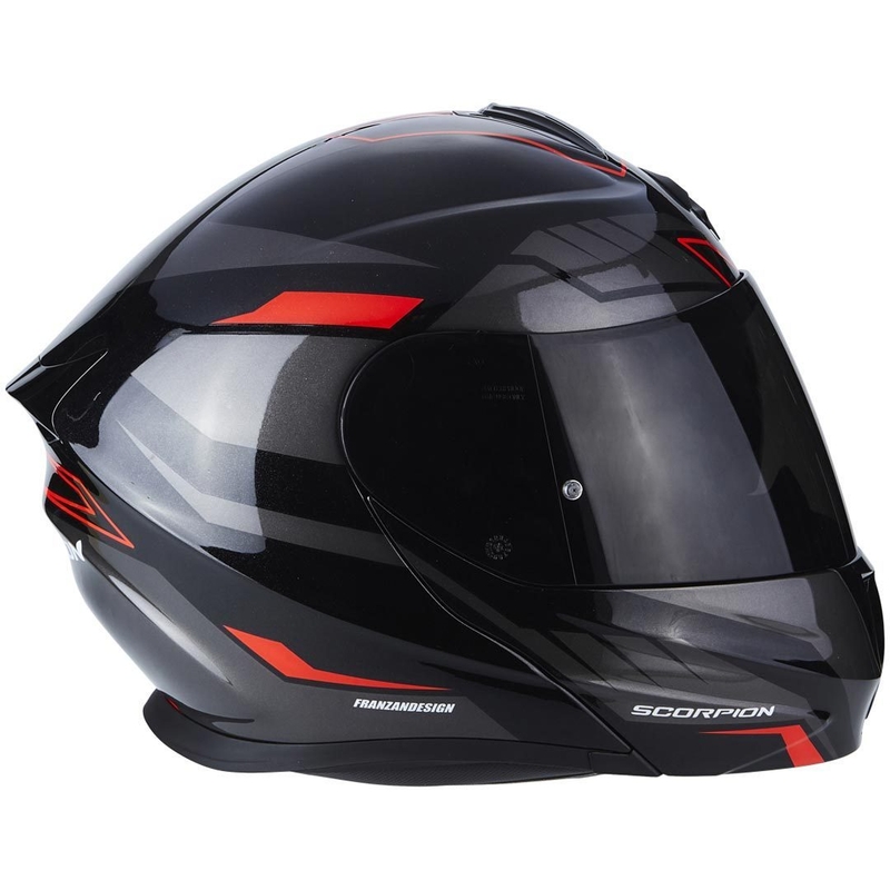 Cască de motocicletă Scorpion EXO-920 Shuttle negru-argintiu-roșu lichidare