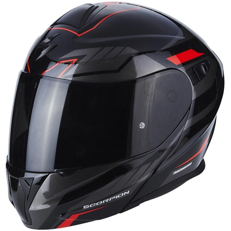 Cască de motocicletă Scorpion EXO-920 Shuttle negru-argintiu-roșu lichidare