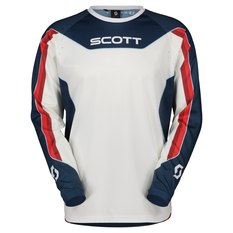 Tricou motocross Scott EVO DIRT roșu și alb