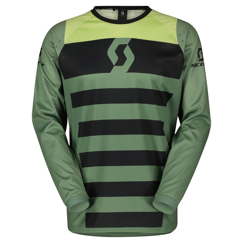 Tricou de motocros Scott EVO RACE verde-negru