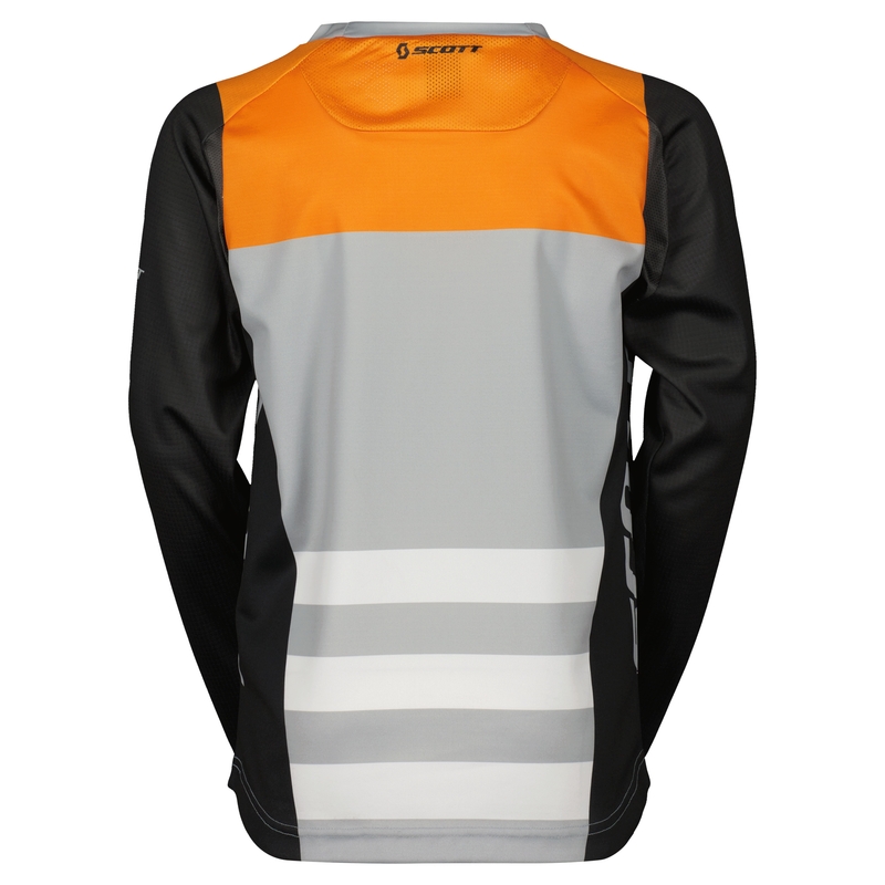 Tricou motocross pentru copii Scott EVO RACE negru-portocaliu