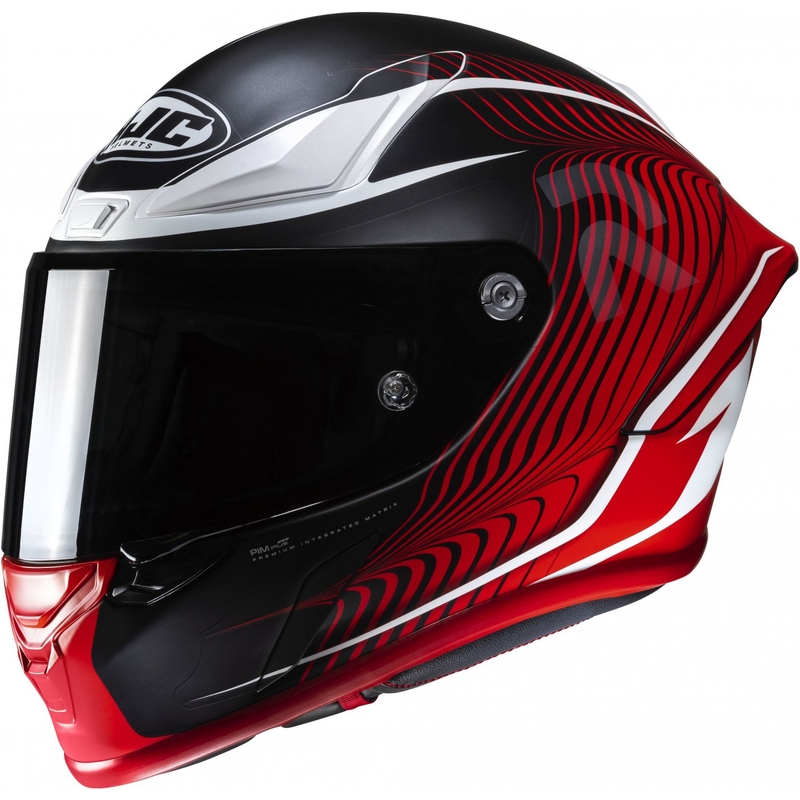 Cască de motocicletă integrală HJC RPHA 1 Lovis MC1SF roșu-negru-alb lichidare