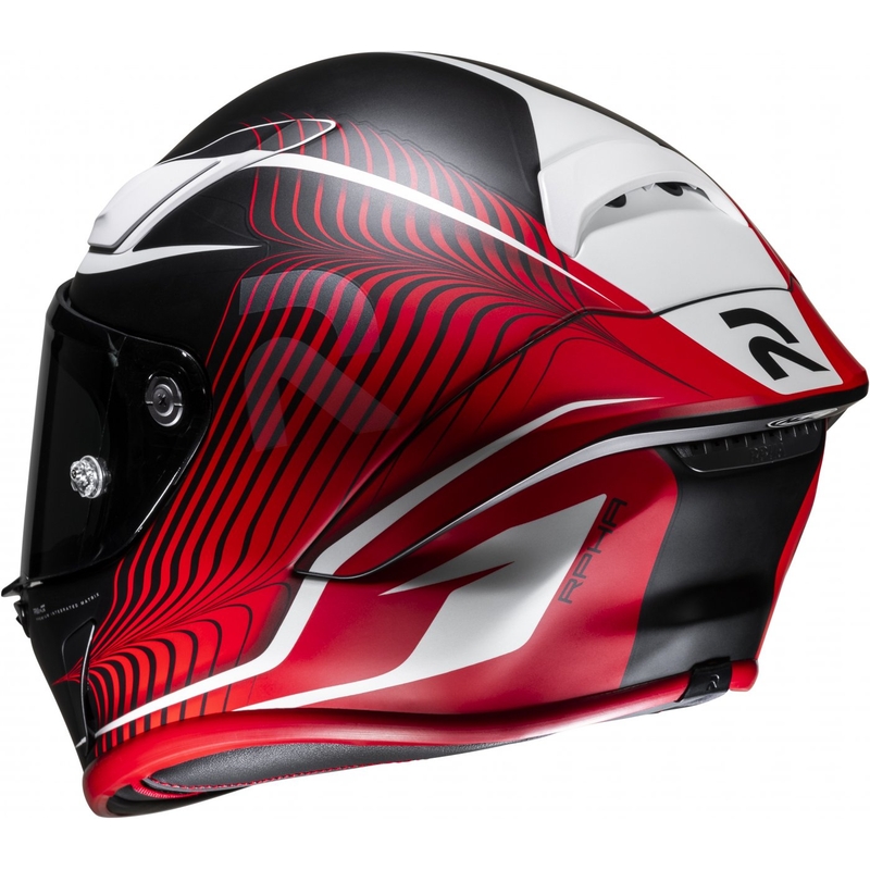 Cască de motocicletă integrală HJC RPHA 1 Lovis MC1SF roșu-negru-alb lichidare