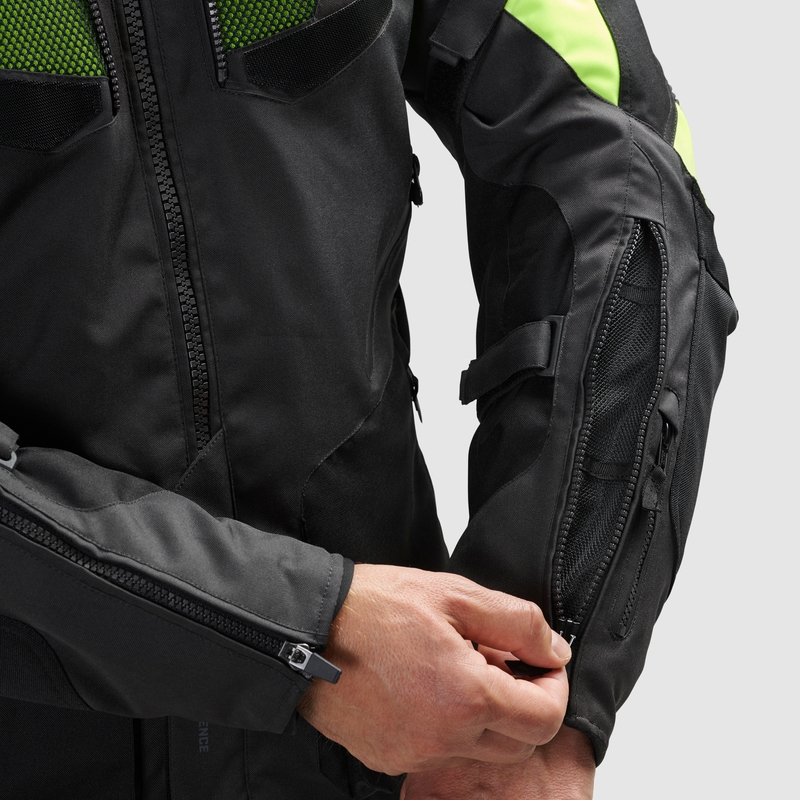 Jacheta moto Rebelhorn Hiker IV negru-antracit-galben fluo