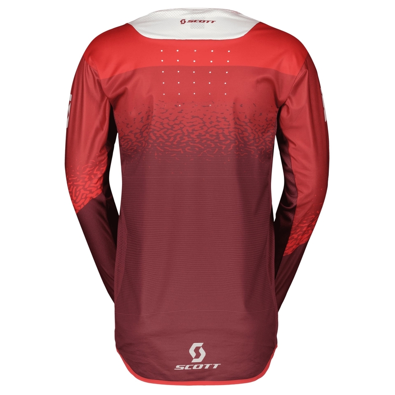 Tricou de motocros Scott PODIUM PRO roșu-gri