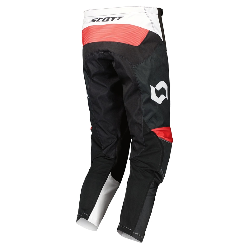 Scott EVO RACE Motocross Pantaloni alb și roșu