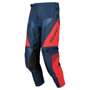 Scott EVO TRACK pantaloni de motocros albastru-neon roșu