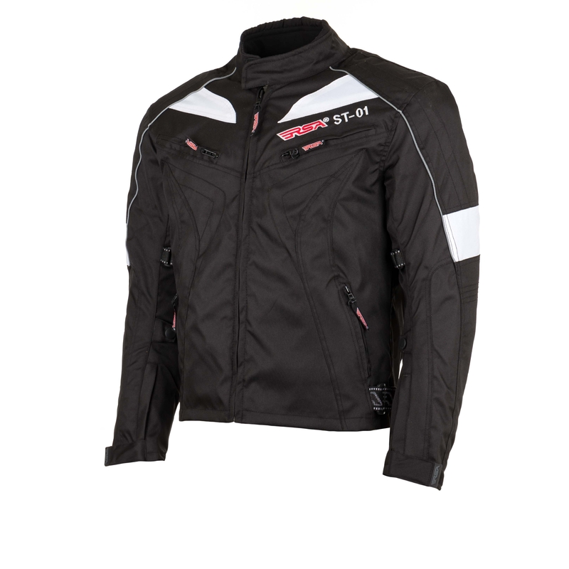 Jacheta de motociclete RSA ST-01 negru și alb výprodej lichidare