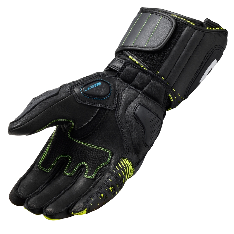 Mănuși de motocicletă Revit Control negru-galben-fluo