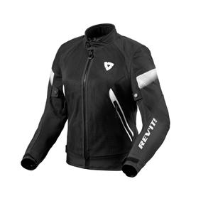 Jachetă pentru femei Revit Control Air H2O negru și alb pentru motociclete Revit Control Air H2O negru și alb