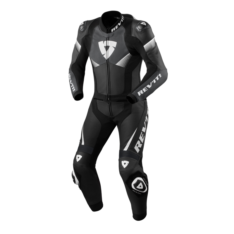 Costum din piele Revit Combi Argon 2 alb-negru