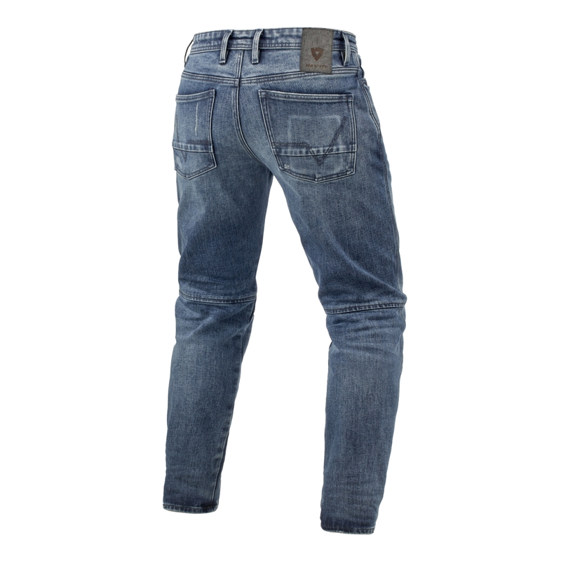 Blugi motociclete Revit Rilan TF albastru mediu vintage