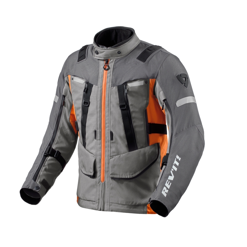 Geaca moto Revit Sand 4 H2O gri-portocaliu vânzare lichidare