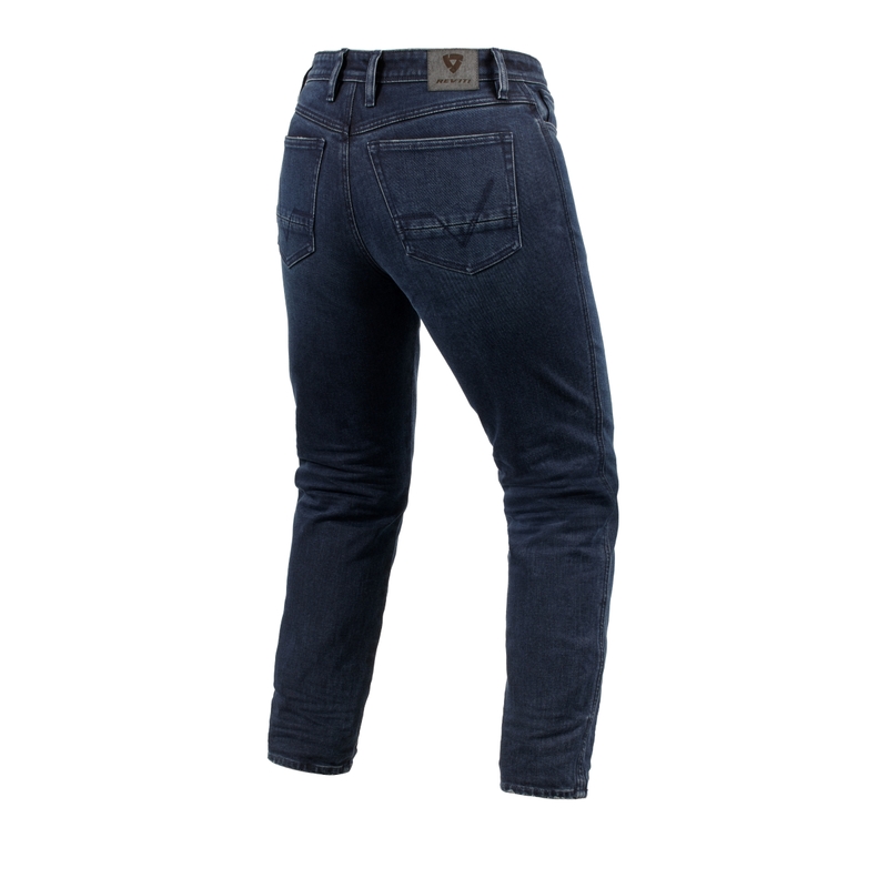 Blugi moto cropped pentru femei Revit Violet Violet BF washed blue-black