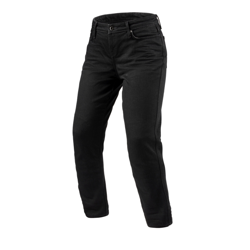 Blugi moto de femei Revit Violet BF Black Cropped pentru femei