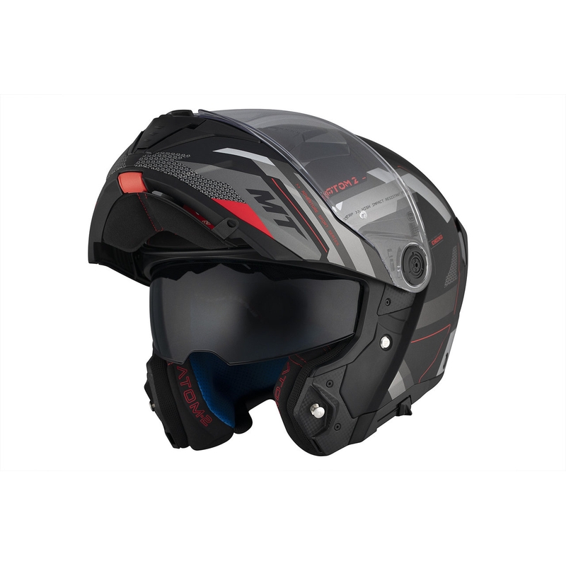 MT ATOM 2 SV BAST D5 cască de motociclist MT ATOM 2 SV BAST D5 negru mat-gri-albastru
