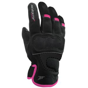 Mănuși de motocicletă pentru femei SEVENTY DEGREES SD-C45 negru și roz