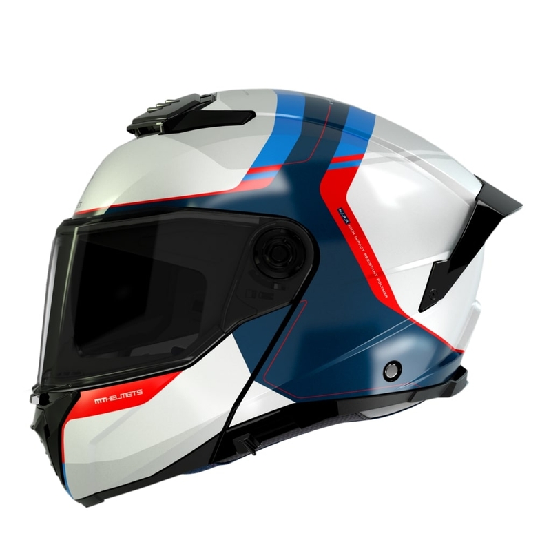Cască de motocicletă MT ATOM 2 SV EMALLA C7 alb-albastru-roșu