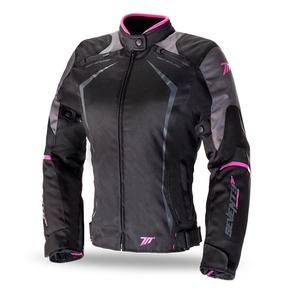 Jachetă de motocicletă pentru femei SEVENTY DEGREES SD-JR49 negru și roz