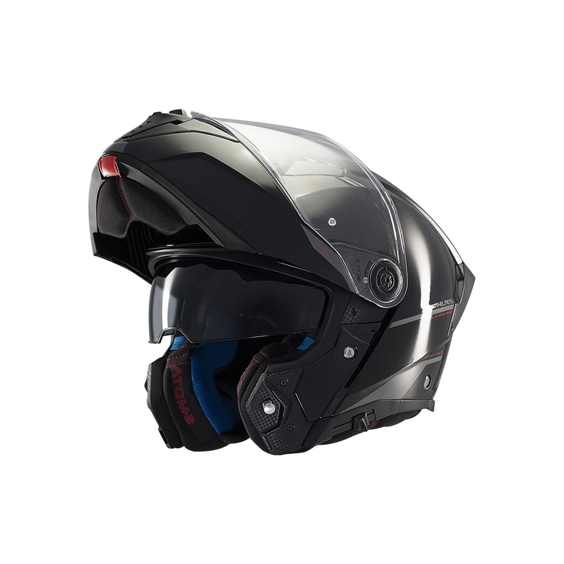 MT ATOM 2 SV SOLID A1 cască de motociclist negru lucios