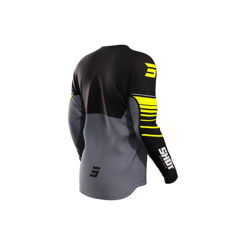 Tricou motocross pentru copii Shot Peak galben fluo lichidare